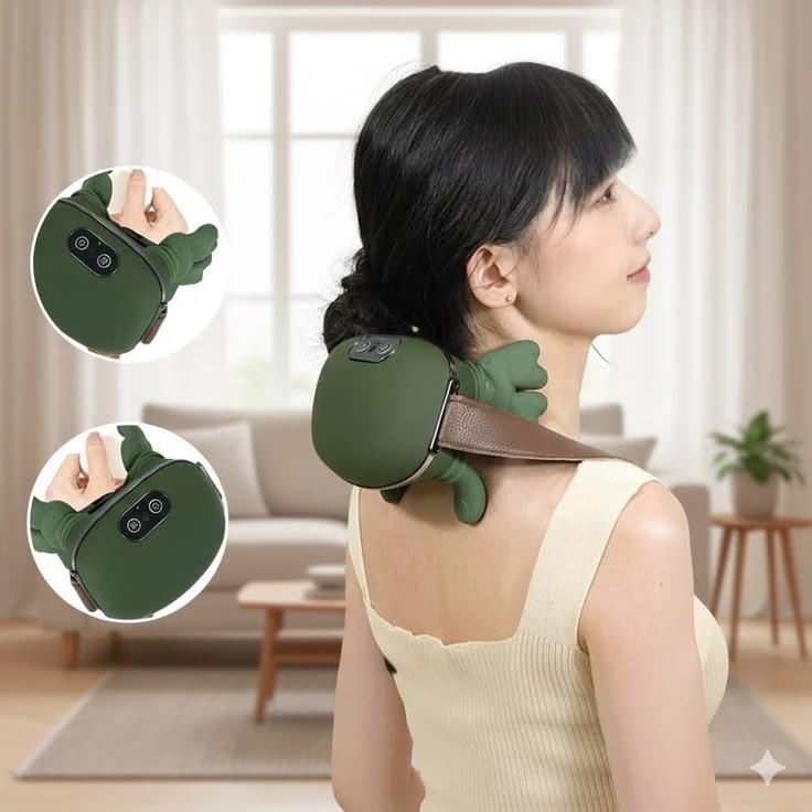 Bionic 4D Heated Neck & Shoulder Massager – جهاز مساج الرقبة والكتفين الحراري بتقنية حيوية